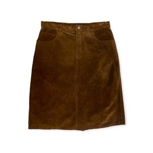 Gap Western Leather Mid Length Skirt